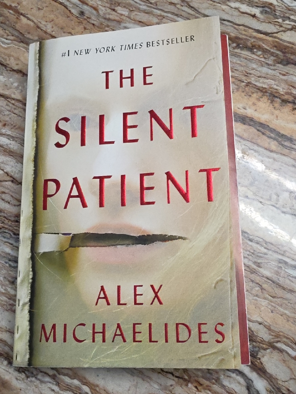The Silent Patient by Alex Michaelides - Beige Cover with Red Text